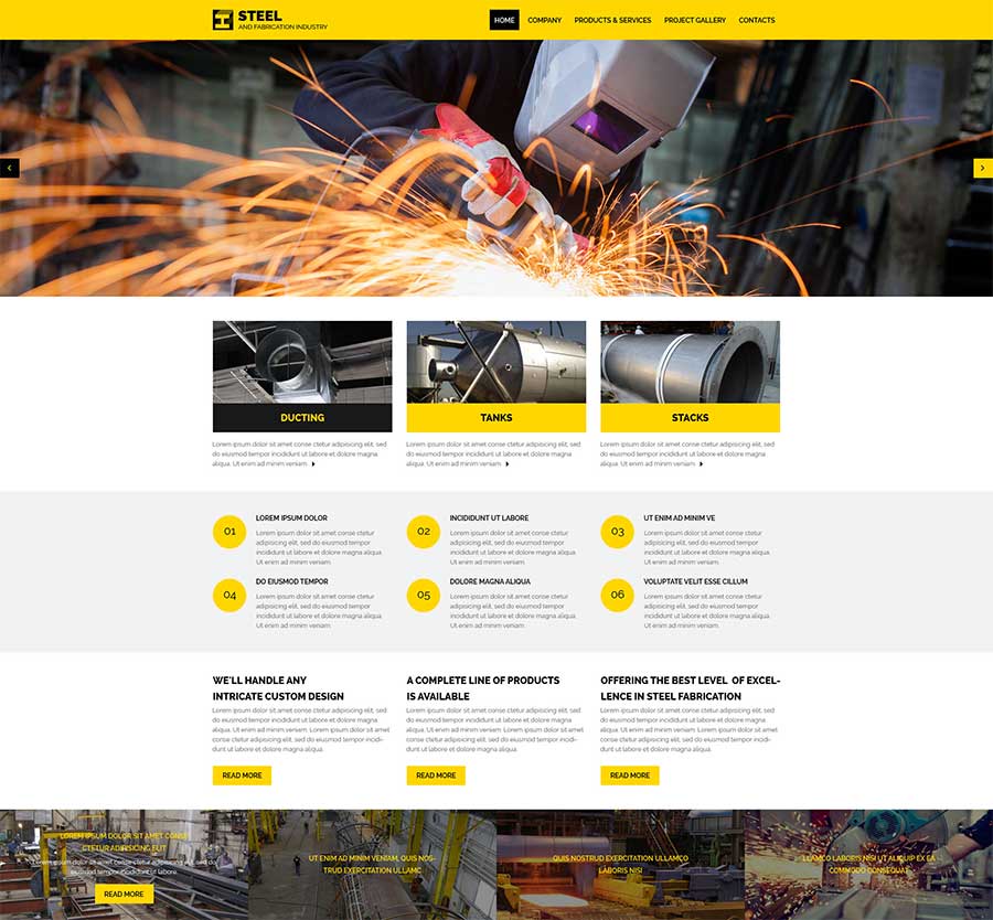 طراحی وبسایت صنعتی