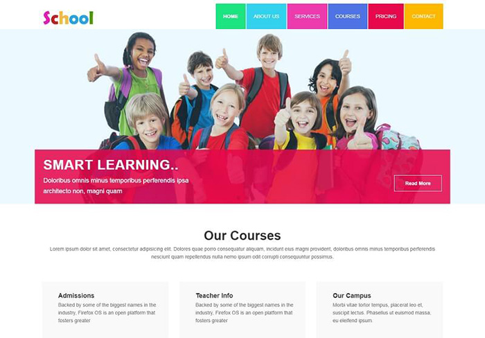 طراحی وبسایت مدارس