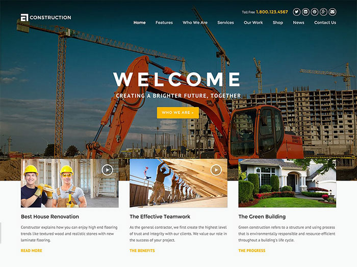 طراحی وب سایت صنایع ساختمانی