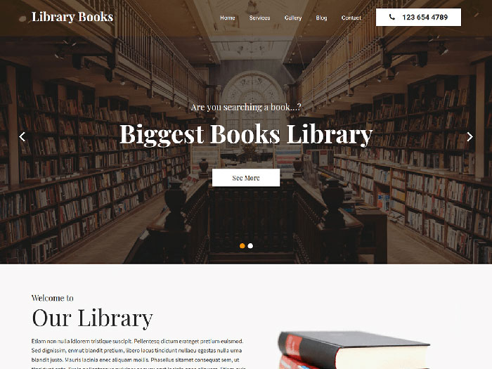طراحی سایت کتابخانه