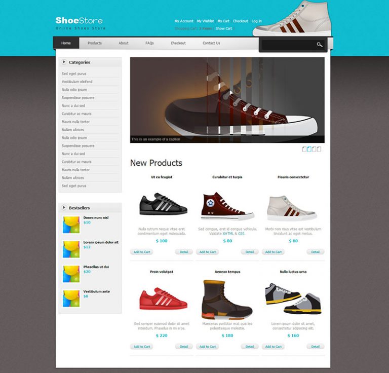 طراحی سایت کفش طراحی سایت لباس و کیف و کفش نیکداد Nikdad net