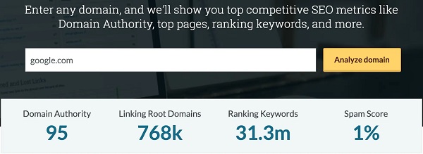 اعتبار دامنه یا Domain Authority 