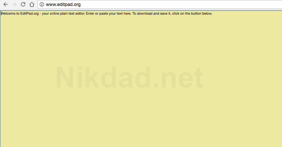 وب سایت Editpad.org