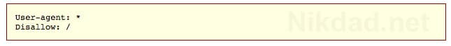 نمونه فایل robots.txt