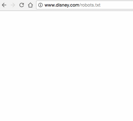 سایت دیزنی فایل Robots.txt