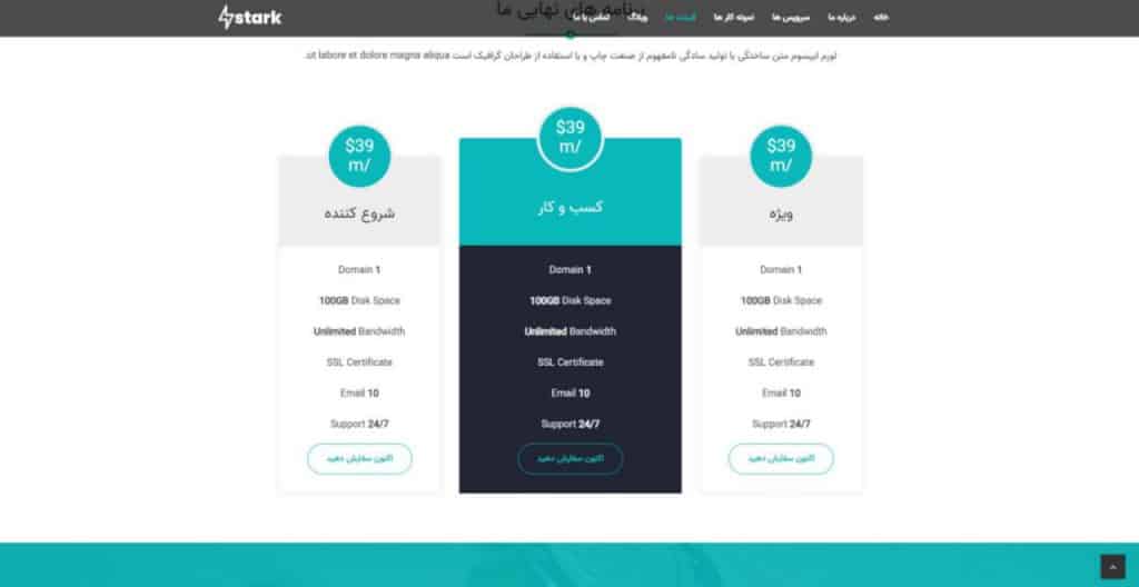 نمونه کار طراحی سایت شرکتی