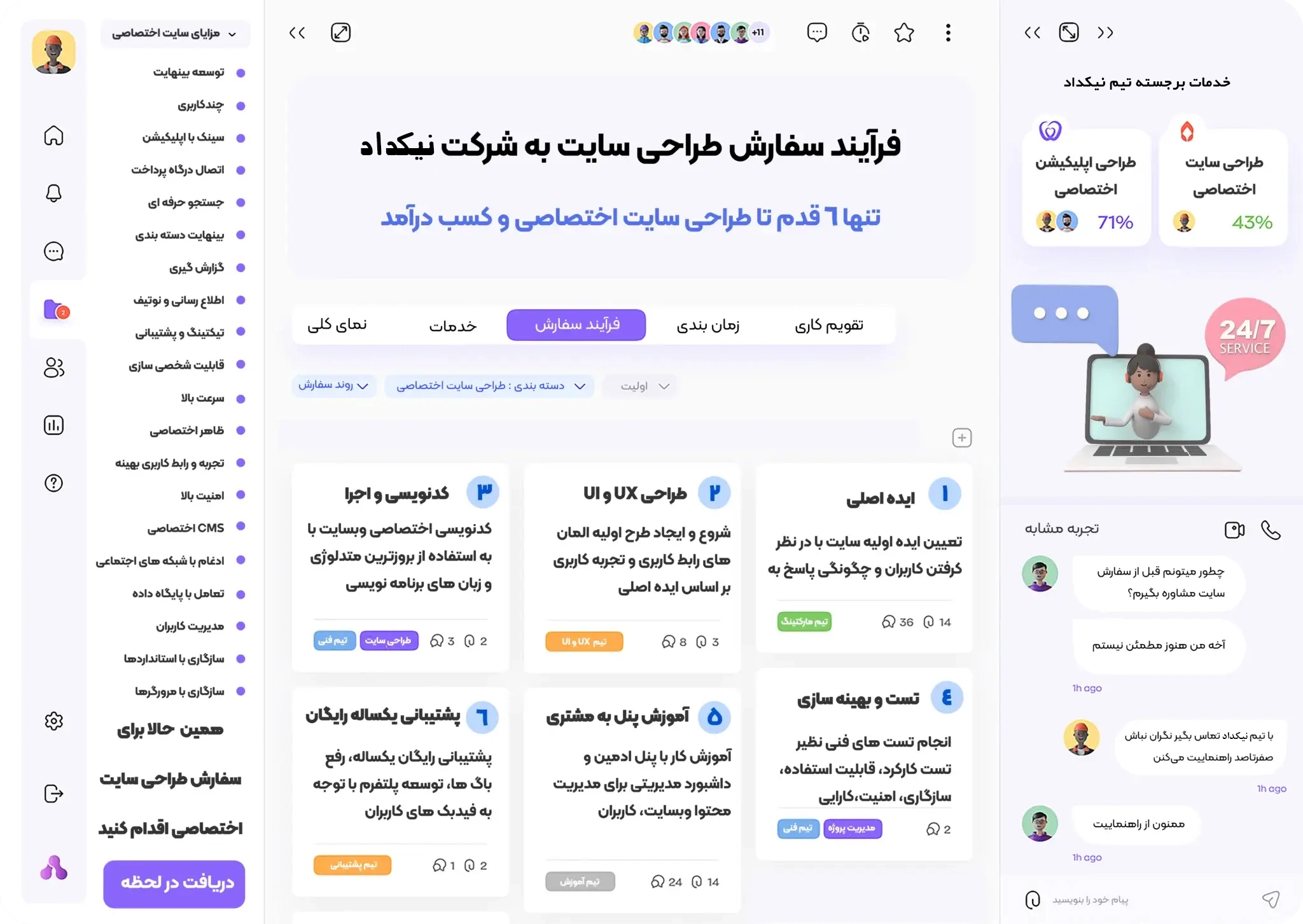 فرآیند طراحی سایت سفارشی