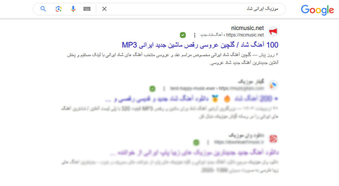 سئو سایت نیک موزیک توسط نیکداد